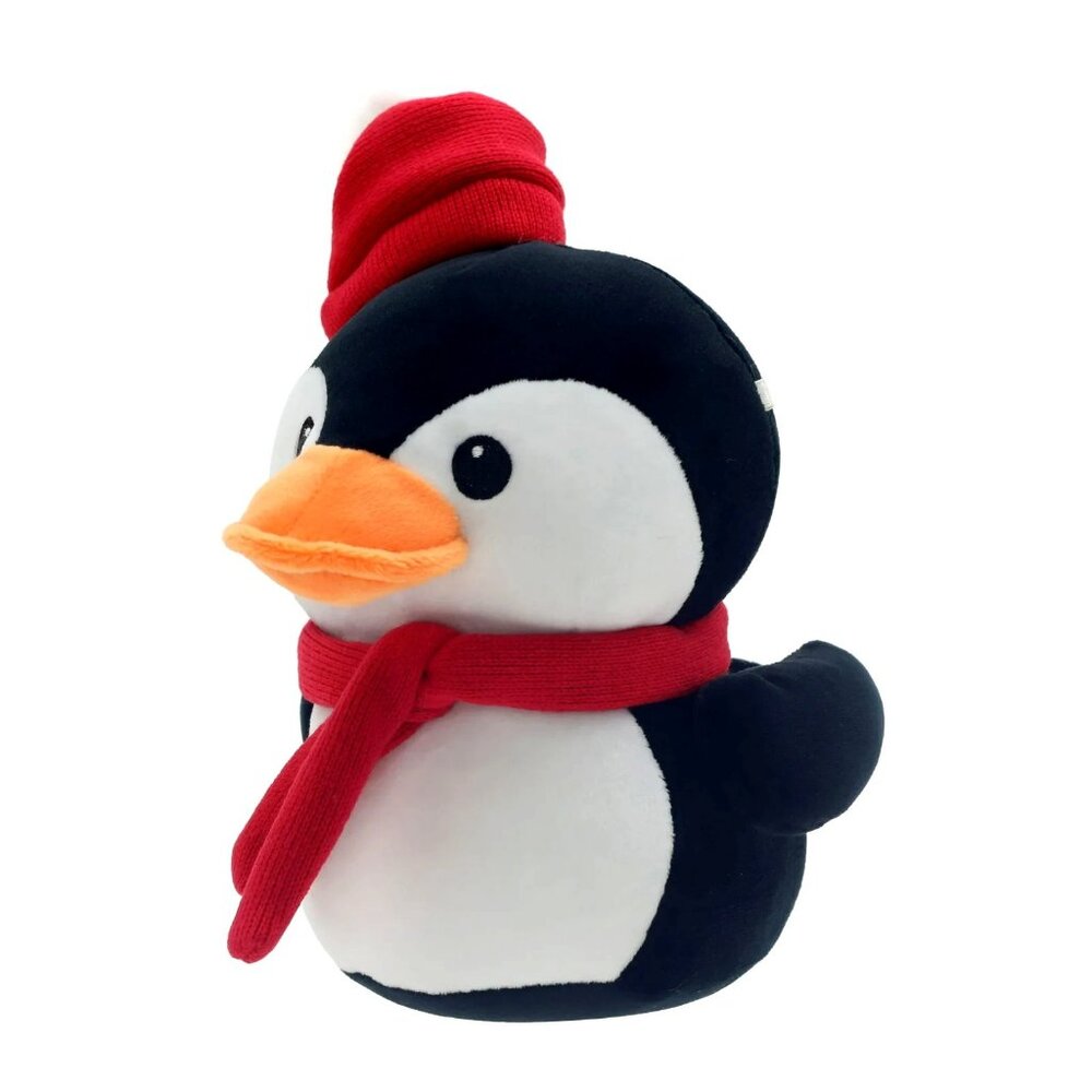 Holiday Time 7.5" Quackerz Penguin Plush With Hat And Scarf - Picture 2 of 8